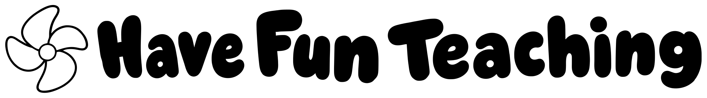 Have Fun Teaching black and white logo