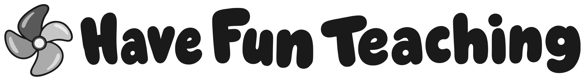 Have Fun Teaching grayscale logo