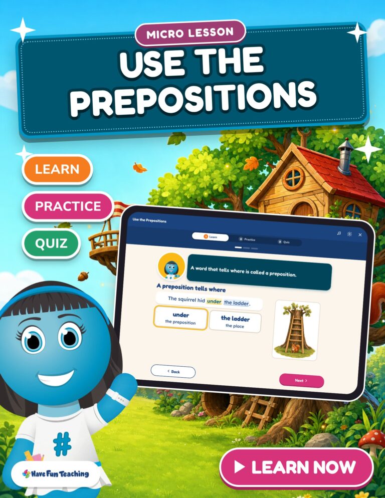 Use the Prepositions Micro Lesson